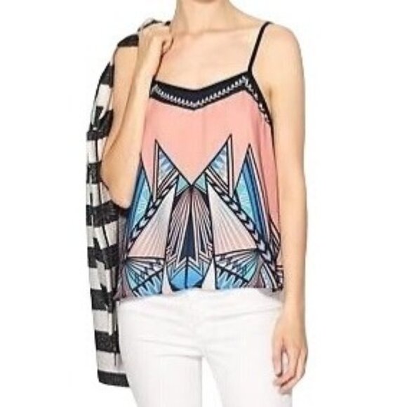 Jealous Tomato‎ Sleeveless Top Medium Womens Aztec Print Pink Tank Cami - Picture 1 of 8
